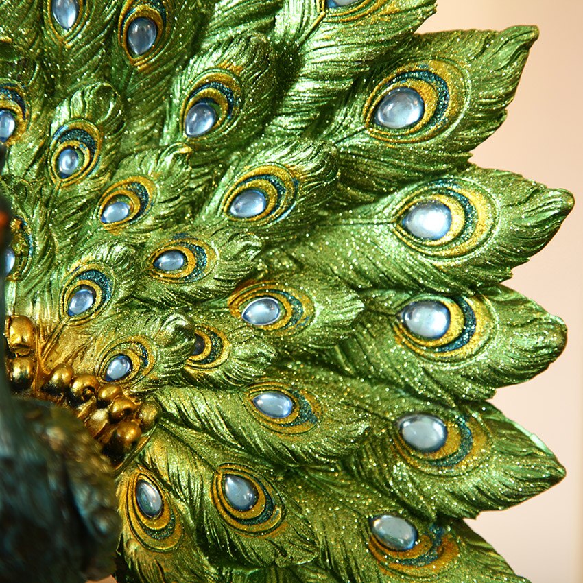 Aqumotic Vintage Peacock Ornament Bird Room Peacock Decor Colorful Decoration Sculpture Abstract Party Birthday Decorations