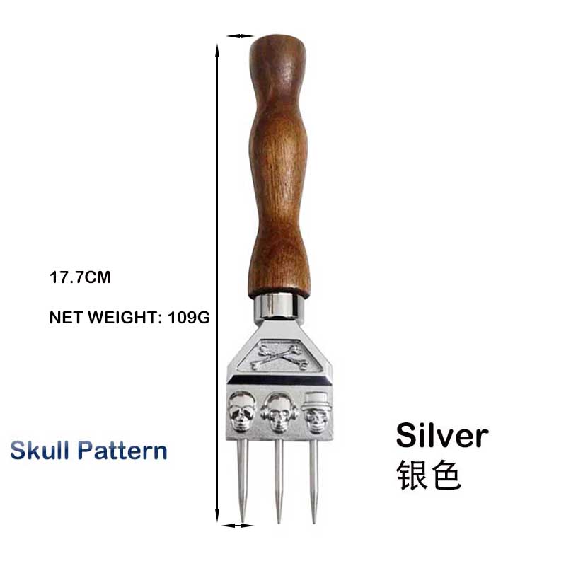 Three-Prong Ice Pick Stainless Steel Ice Chisel Crushed Ice Barware Bartender Tools Bar Accessories: Navy Blue