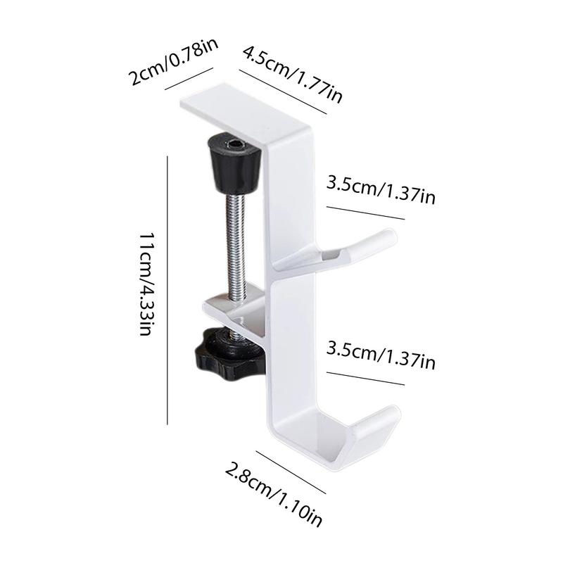 Multifunctionele Verstelbare Bureaurand Haak Draagbare Hoofdtelefoonstandaard Desktop Headset Houder Punch Gratis Thuis Bureau Rand Hanger