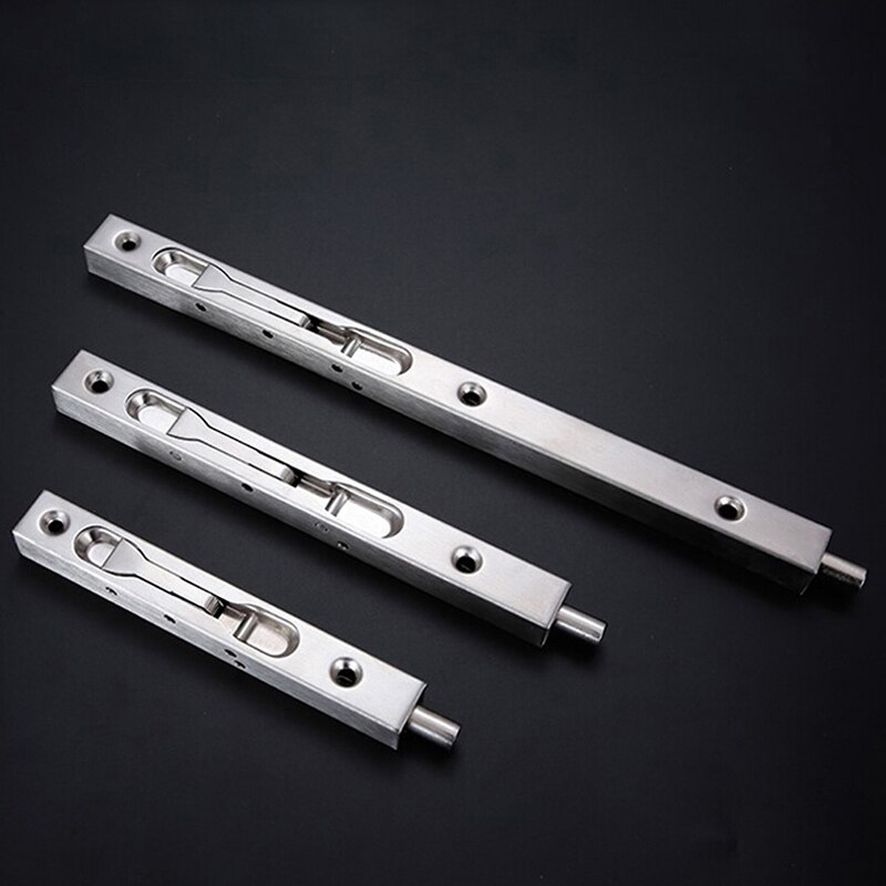 Stainless Steel Door Bolts Security Door Latch Bolt Guard Flush Latch Slide Bolt Lock Door Hardware 6/8/12inch Home Tool
