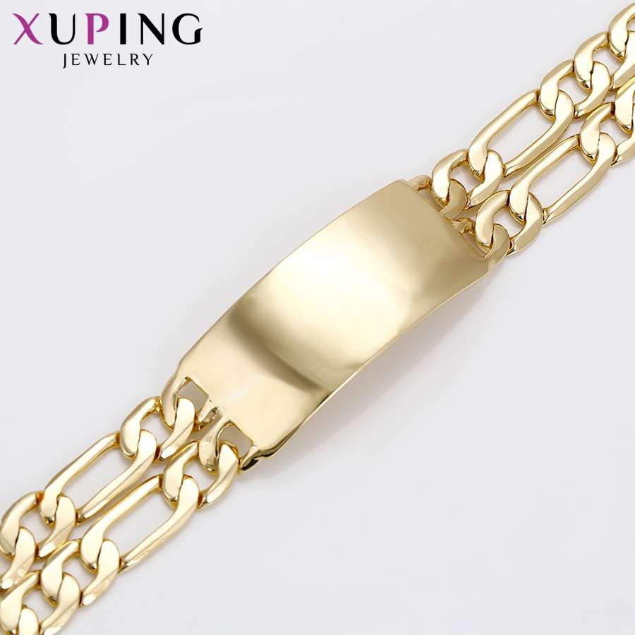 Xuping Simple Bracelets Light Yellow Gold Color Plated Popular Bracelets Jewelry for Women S70-74820