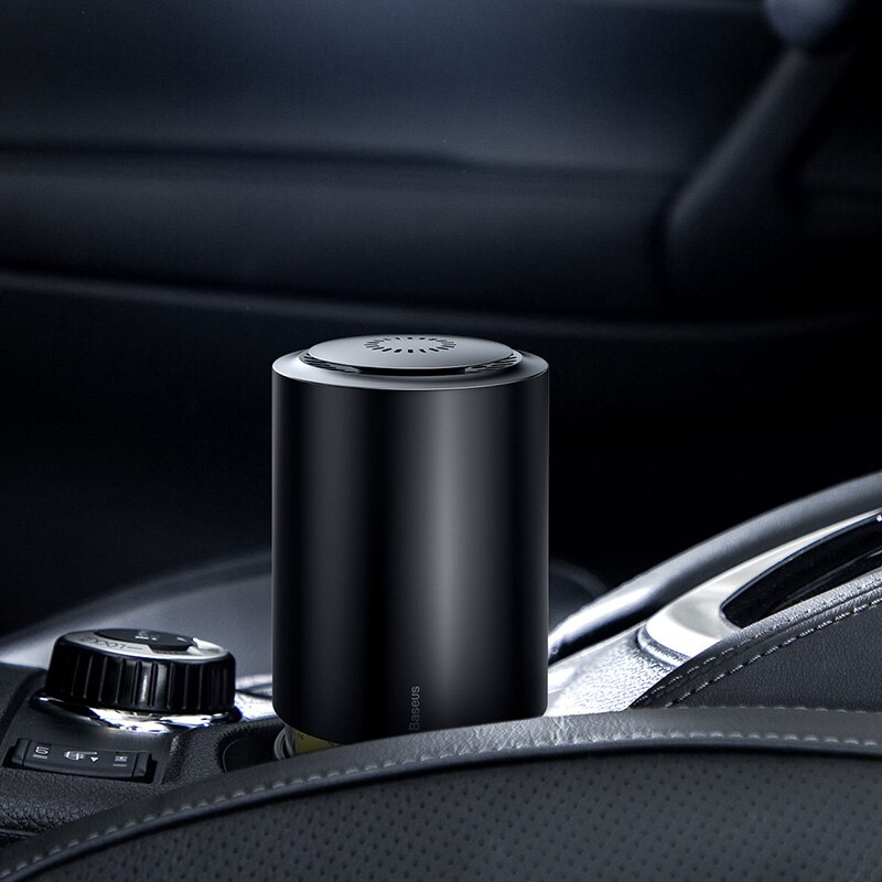 Baseus bil luftrenser til bil hjemme desktop air freshener  pm2.5 eliminator aromaterapi usb opladning auto tåge air freshener: Sort