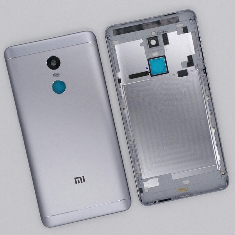 pour Xiaomi Redmi Note 4X32 GB (Snapdragon 625) pièces de rechange couvercle de batterie arrière + boutons latéraux + remplacement de l'objectif Flash de l'appareil photo: Gray