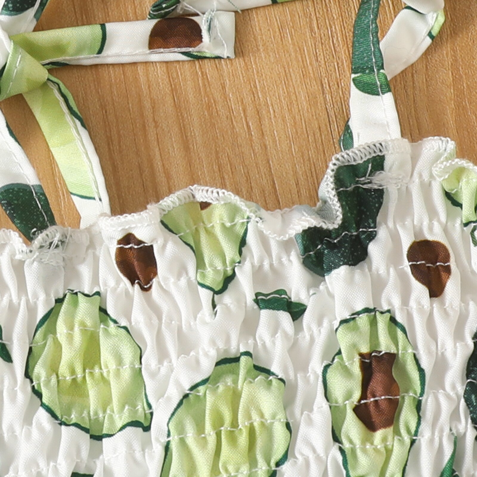 Pagliaccetto per neonato neonato, busto elasticizzato senza maniche tuta grafica Avocado Summer Suspender Summer Sunsuit 0-3Y