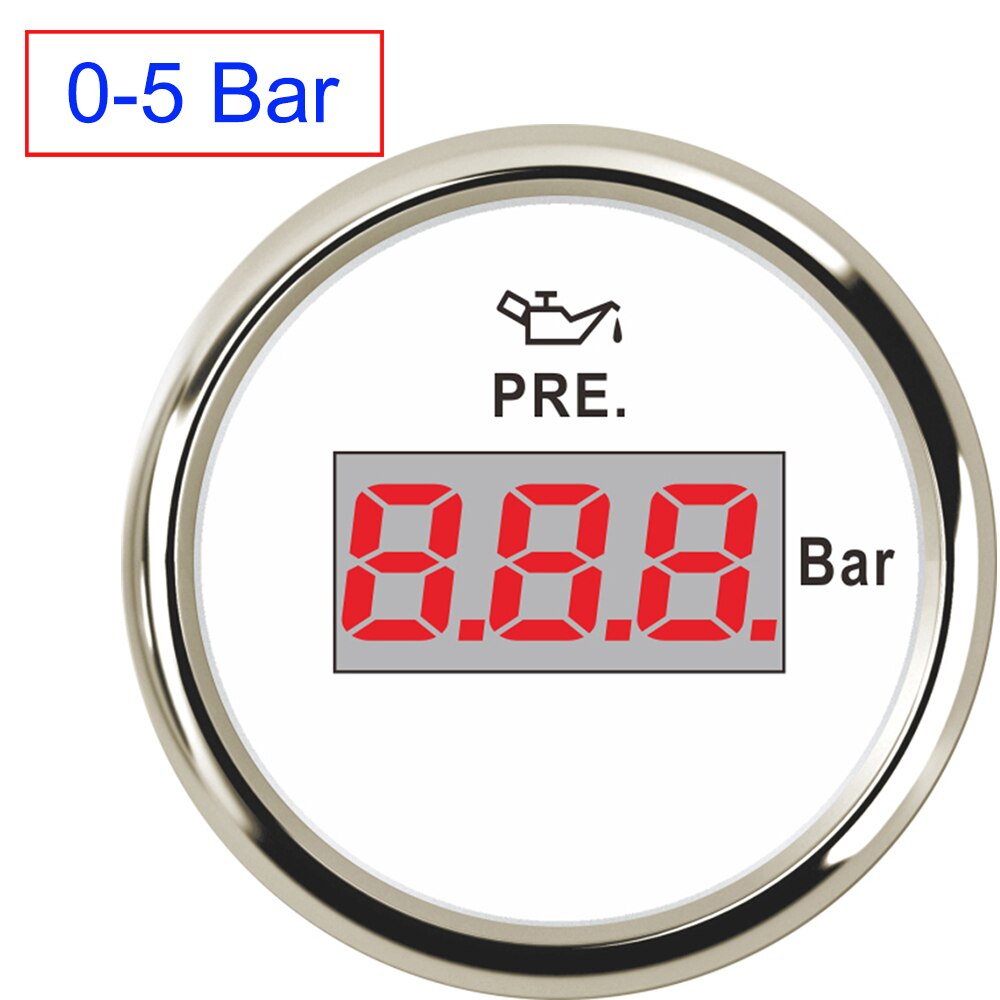ELING Digital Oil Pressure Gauge 0-10 bar with backlight 52mm (2) 9-32V for Car Truck ELING Digital Oil Pressure Gauge 0-10 bar with backlight 52mm (2) 9-32V for Car Truck