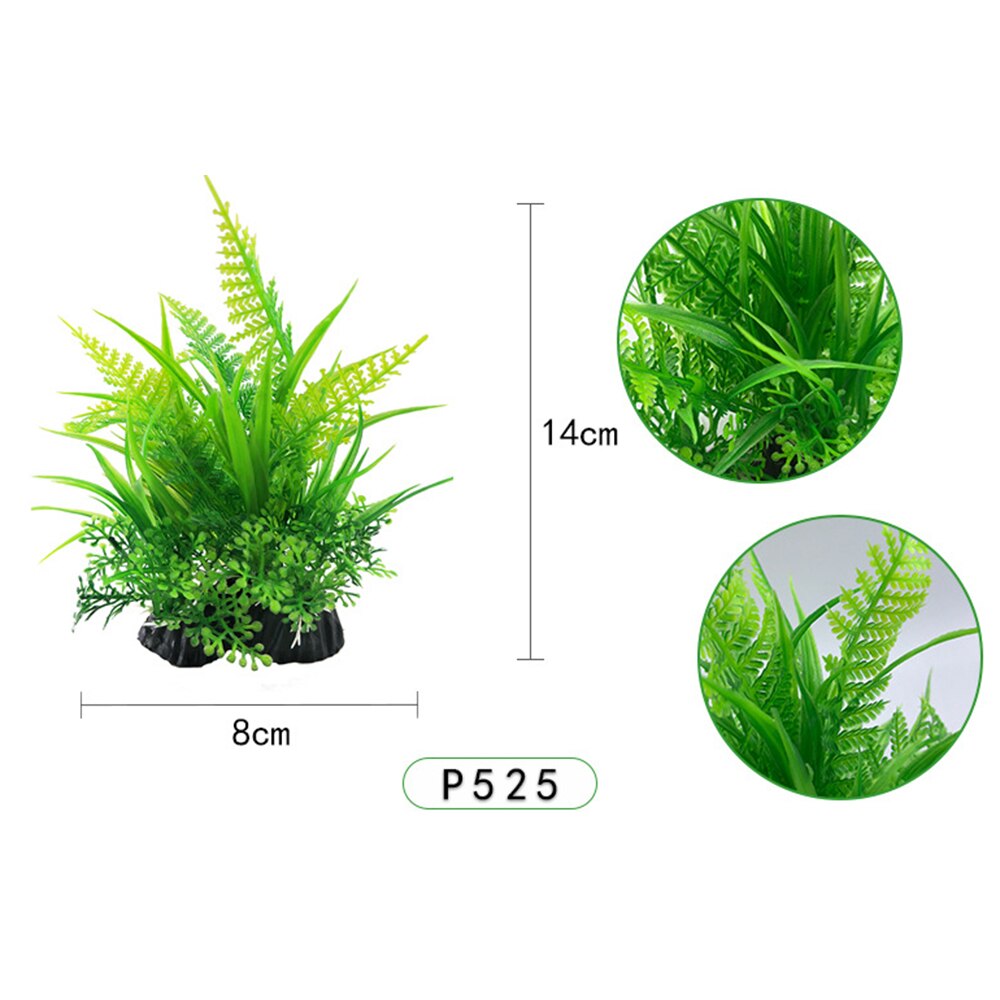 Simulation Artificial Plants Aquarium Decor Water Weeds Ornament Plant Fish Tank Aquarium Grass 14Cm Decoration: 16