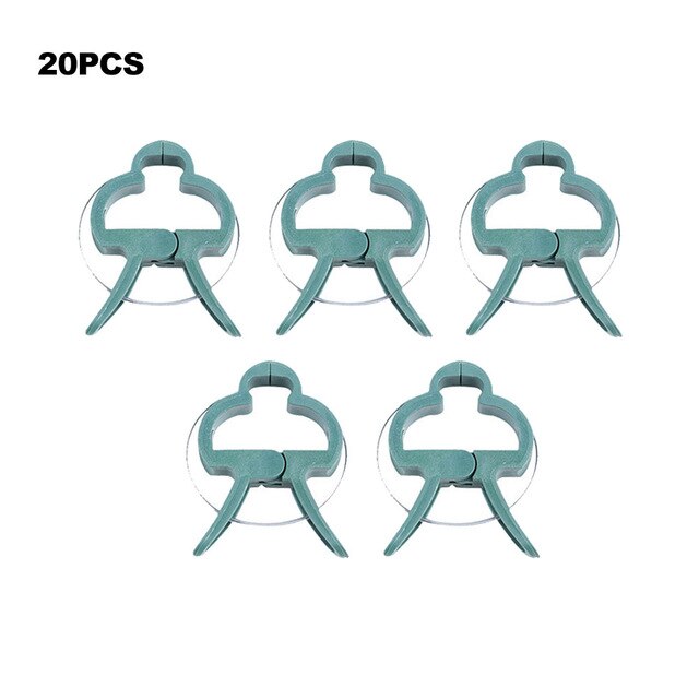 20 piezas jardinería de plantas Clip flor fija jardín planta conjunto con rizador jardinería Clip Injerto de plantas juego Clip conector de apoyo: Default Title