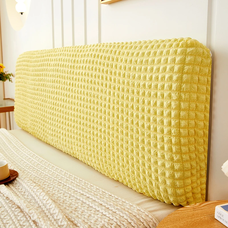 Effen kleur Hoofdeindehoes Tweepersoonsbed Bubble Plaid Elastisch Bedhoofdhoes Stofdichte hoofdsteunhoes voor woondecoratie Seguridadnica Diego Diego Anderson: 150*65 Cm / Bordeaux