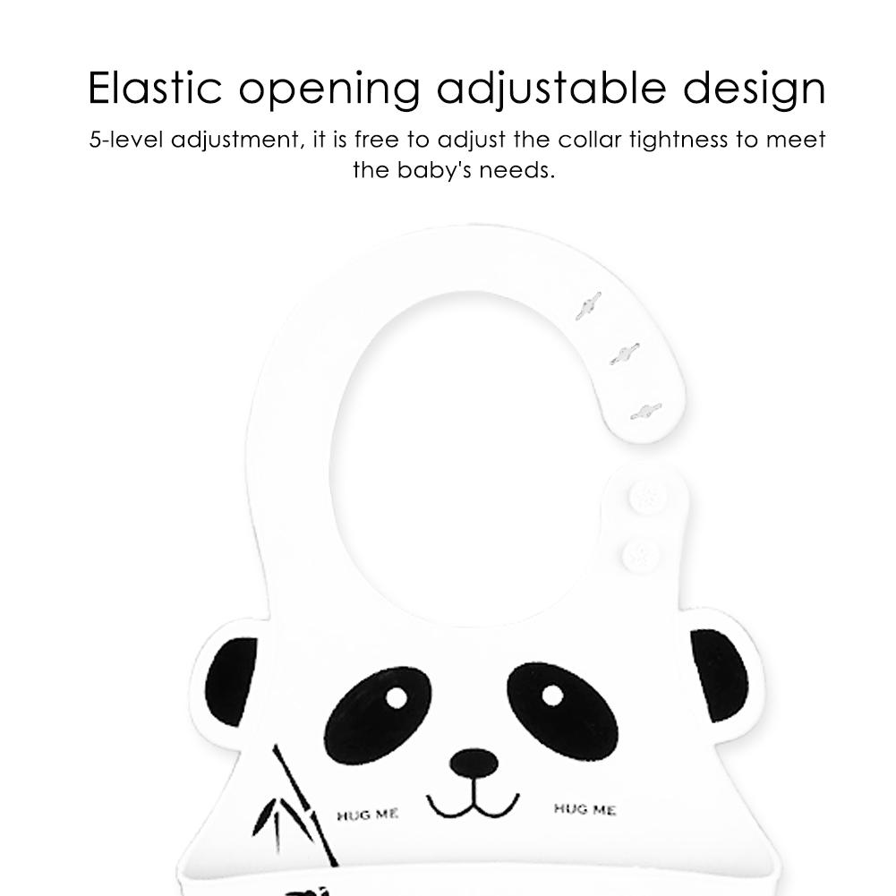 Impermeable niños comer bolsillo babero para bebé de silicona bebé babero Saliva toalla Panda comida arroz bolsillo desechable fácil almacenamiento