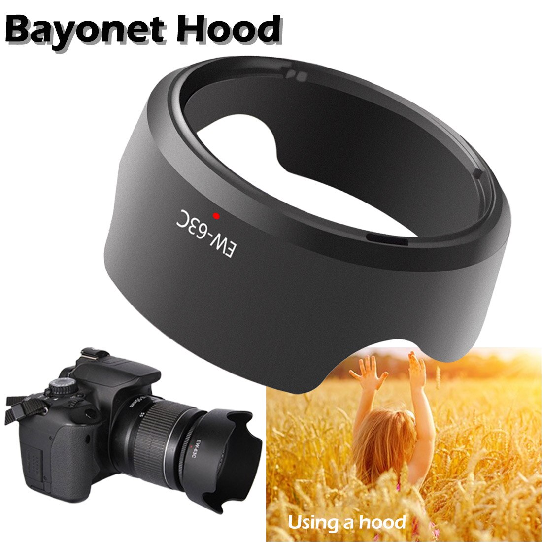 Voor Canon EF-S 18-55 Mm F/3.5-5.6 Is EW-63C Professionele Camera Lens Hood 58 Mm schroef-In Tulp Bloem Filter Draad Zonnekap