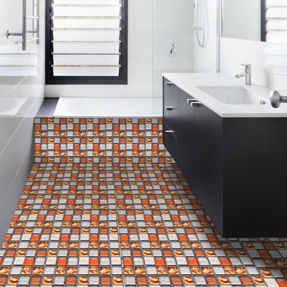 10pcs/set 3D PVC Wallpaper Home Decor Wall Stickers Waterproof Self-adhesive Floor Decals Household Sticker Room Wallpaper