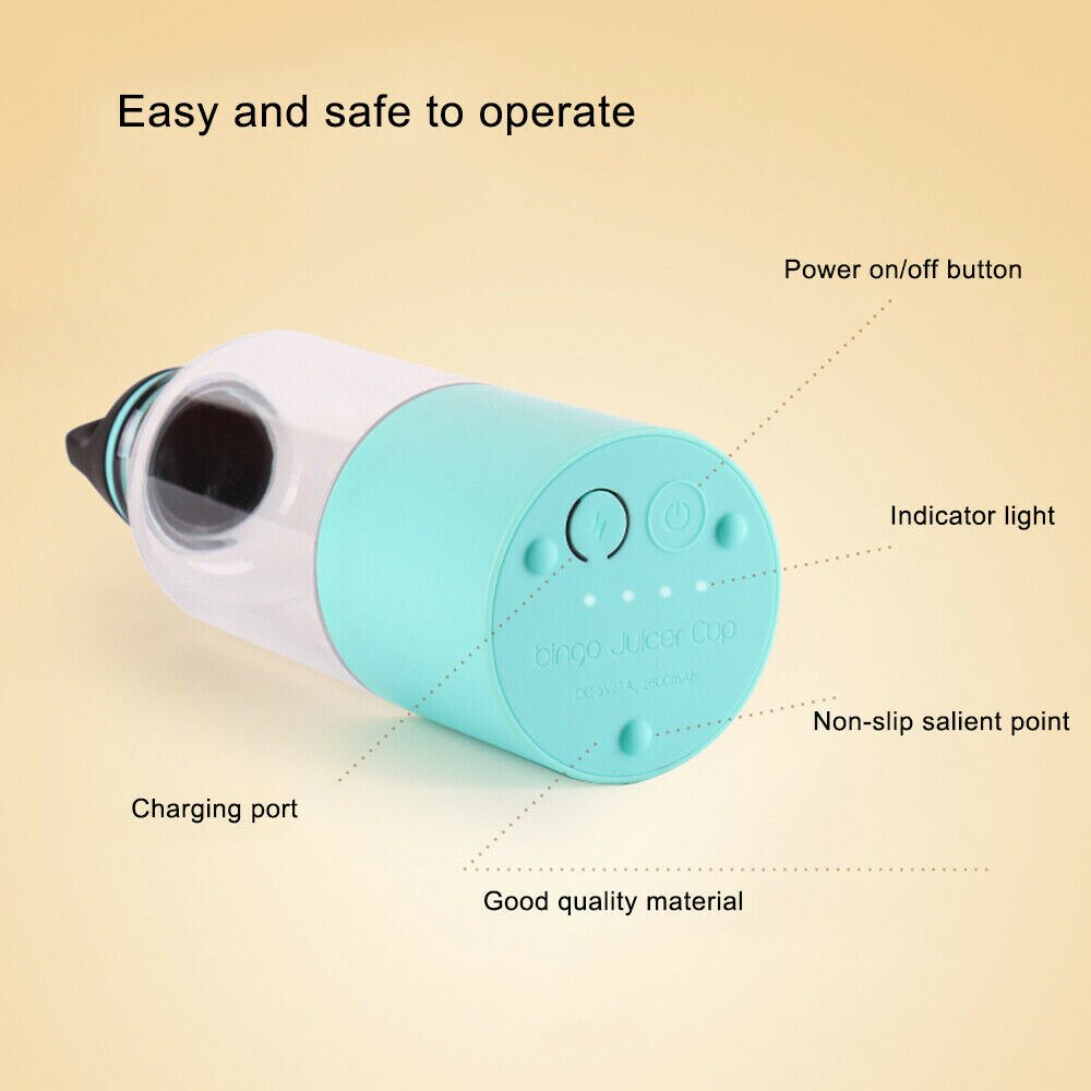 Portable Electric Fruit Juicer Blender Mini Smoothie Milkshake Maker Vegetable Squeezer Usb Fresh Juice Stirring Mixer Extractor