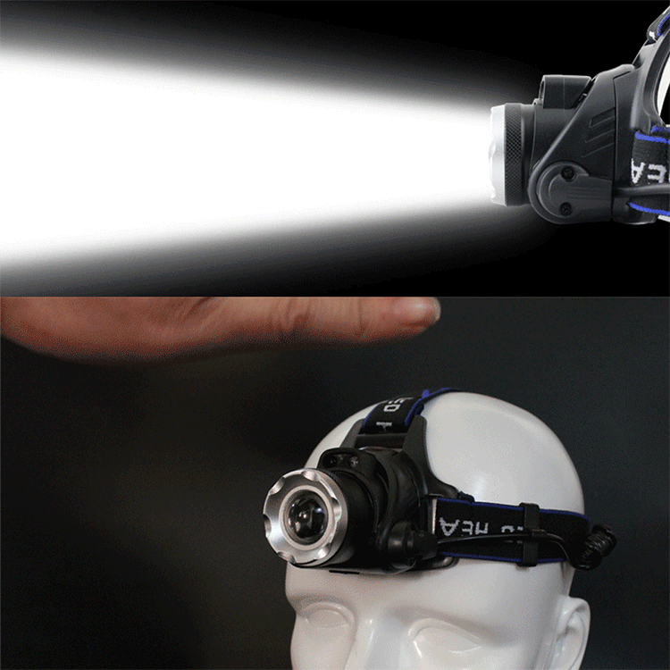 7000LM más potente Sensor IR linterna frontal T6/L2/V6 linterna USB recargable de pesca Zoom linterna impermeable
