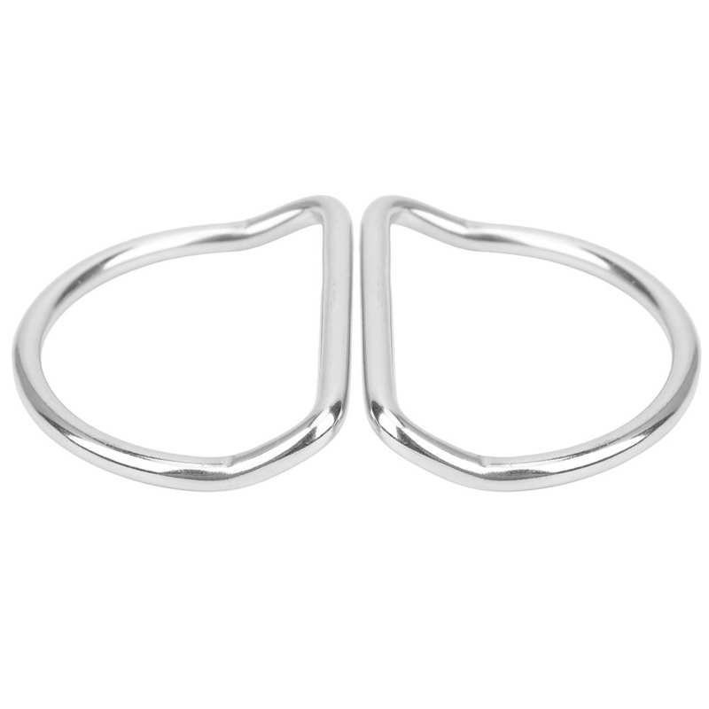 2Pcs Stainless Steel Scuba Diving Weight Belt Slide Keeper D Ring Webbing Harness Belt Retainer Stopper Diving BCD Accessories