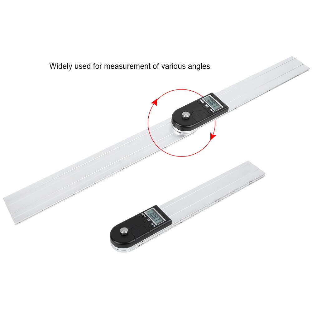2 In 1 Digital Protractor Accurate Magnetic Aluminum Alloy Measuring Angle Ruler 12in Digital Angle Finder