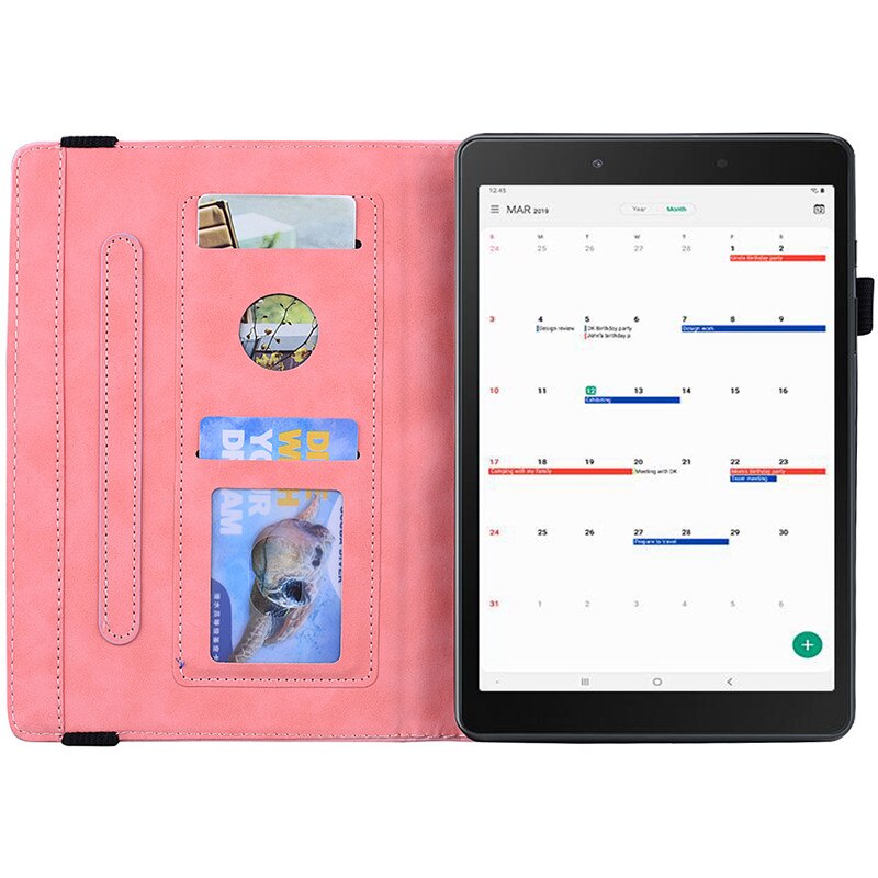 For Samsung Tab A 8.0 T290 Luxury Vintage Leather Cover Stand Smart Case for Samsung Galaxy Tab A 8 Case A8 SM-T290 T295