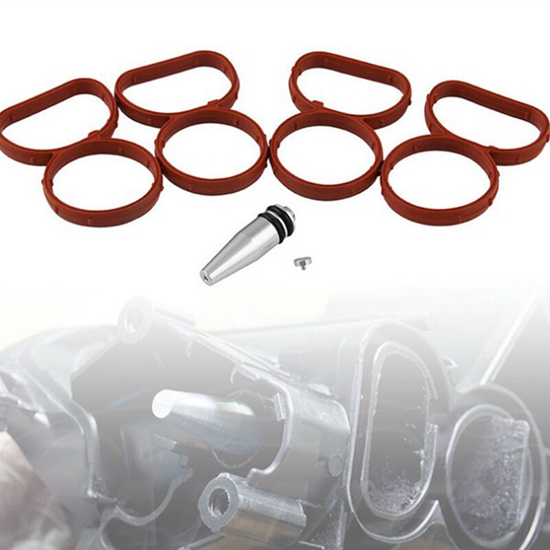 Colector de admisión diésel de 22mm, aleta de remolino, tapón de eliminación en blanco Bung con juntas para BMW N47,