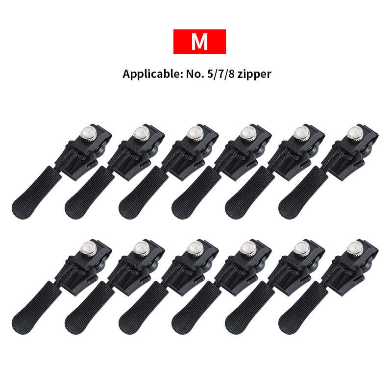 Universal Detachable Metal Zipper Slider Puller Detachable Instant Repair Kit DIY Replacement Lever Locks for Clothing Luggage: Laser Bright