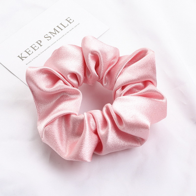 Scrunchies de satén de Color sólido de Corea para mujeres, coletero saten pelo mujer gomas de pelo saten negro y rojo coleteros de seda satin scrunchies cuerda para el cabello, tocado: Lavanda