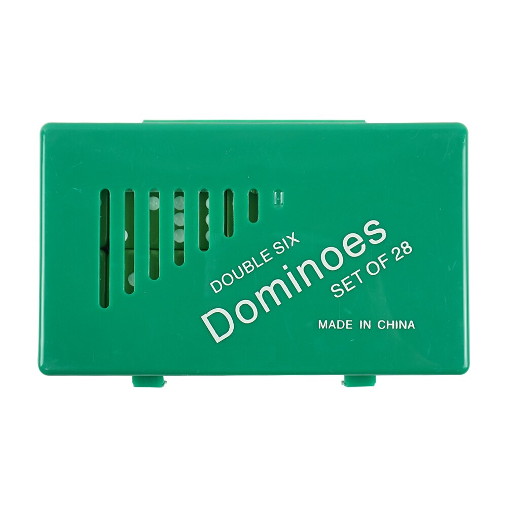 Factory directly supply of melamine dominos 50*25*10mm green with white dot plastic dominoes with clear domino