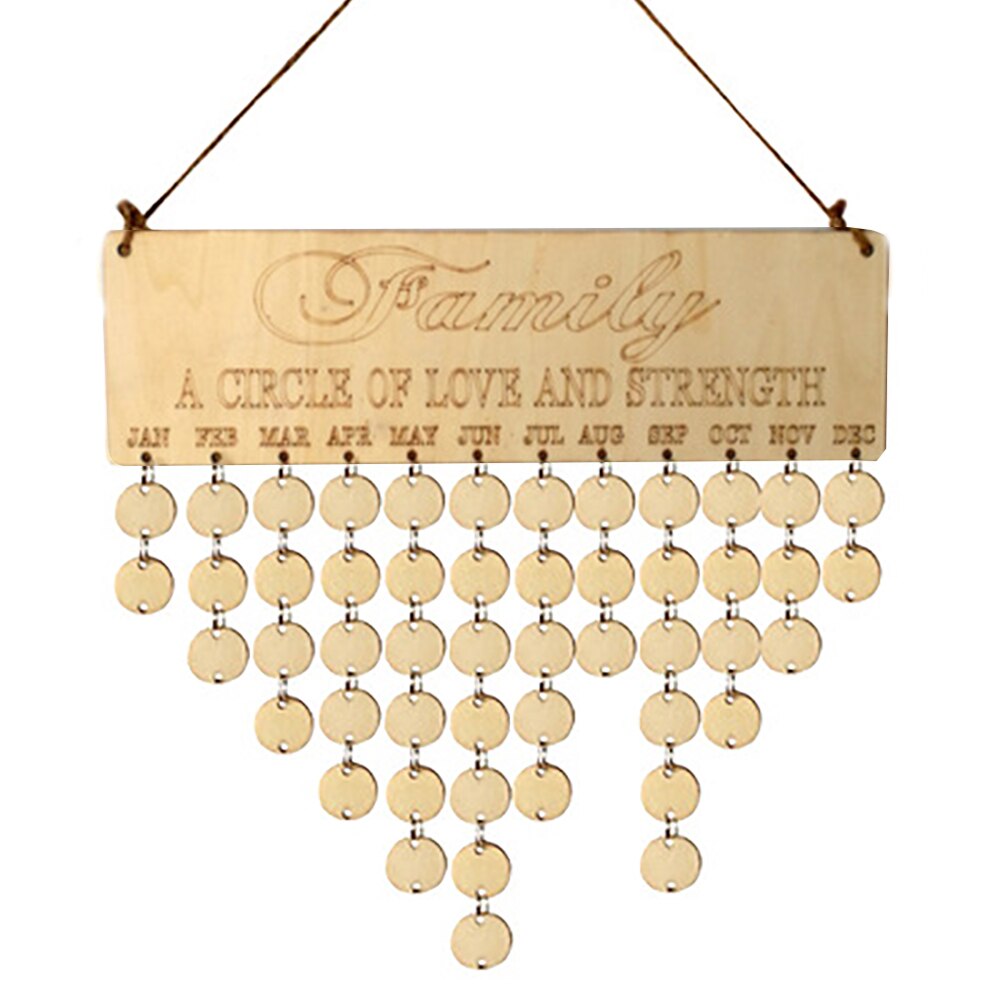 Geburtstag Erinnerung Bord Birke Kalender Plakette Zeichen Familie Freunde Holz DIY Calend Kalender Holz