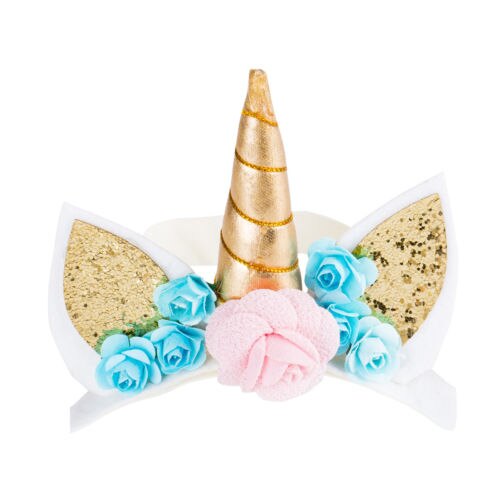 Bandeau de noël fée magique licorne | Corne dorée, cheveux, bandeau d'oreille, robe parfaite, décor Cosplay, 1 pièce: Default Title