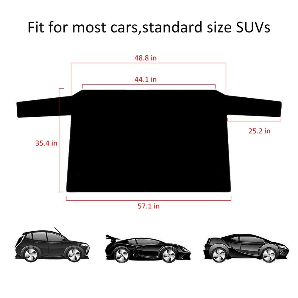 Car Rear Windscreen Snow Cover, Anti Foil Ice Dust Sun Windshield Frost Covers &amp; Sun Shade Protector for Vehicle Rear Windshield