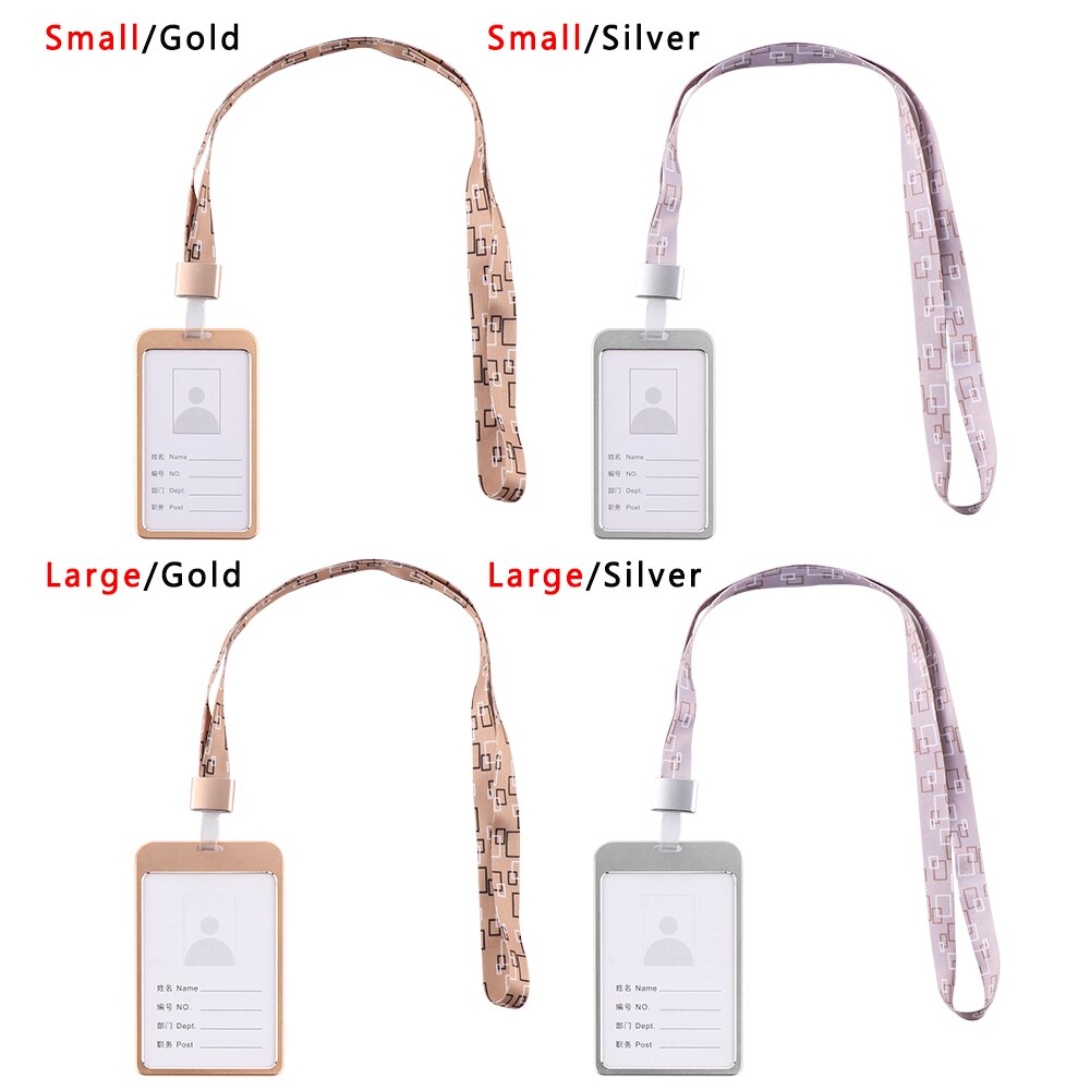 Aluminum Alloy Office Card Storage Supplies Pass Badge Card Sleeve Multi-use Work Card Holder Protector Cover ID Business Case