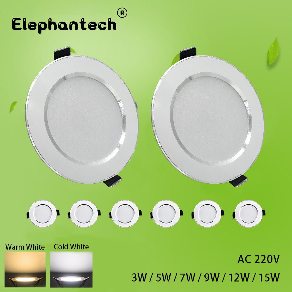 Led Downlight 3W 5W 7W 9W 12W 15W Plafond Ronde Verzonken Lamp AC220V type Downlight Spot Led Spot Verlichting