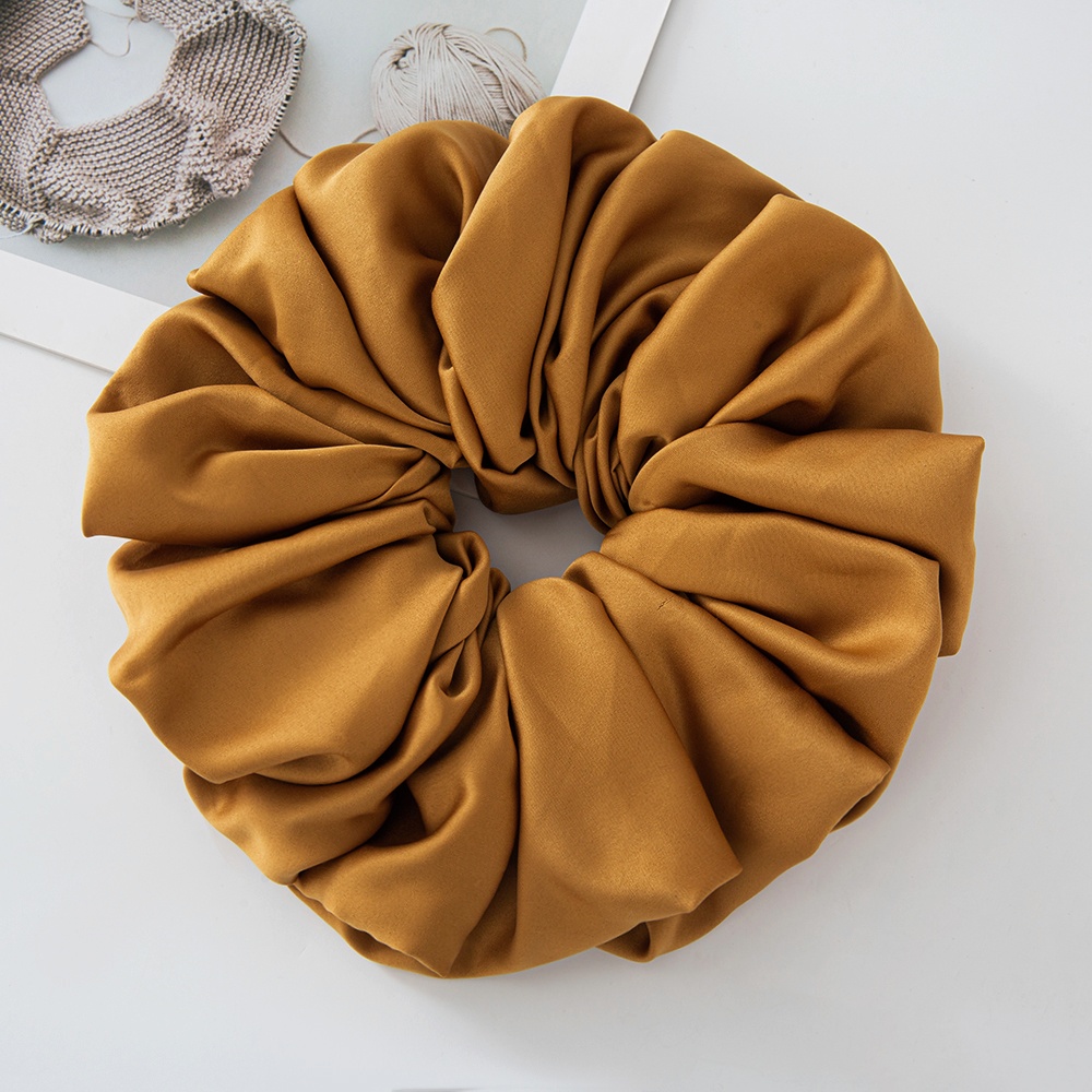 Grandes scrunchies de cetim oversized jumbo scrunchy dormir gigante muçulmano elástico volumizing puro costura laço de cabelo scrunchie: Gengibre
