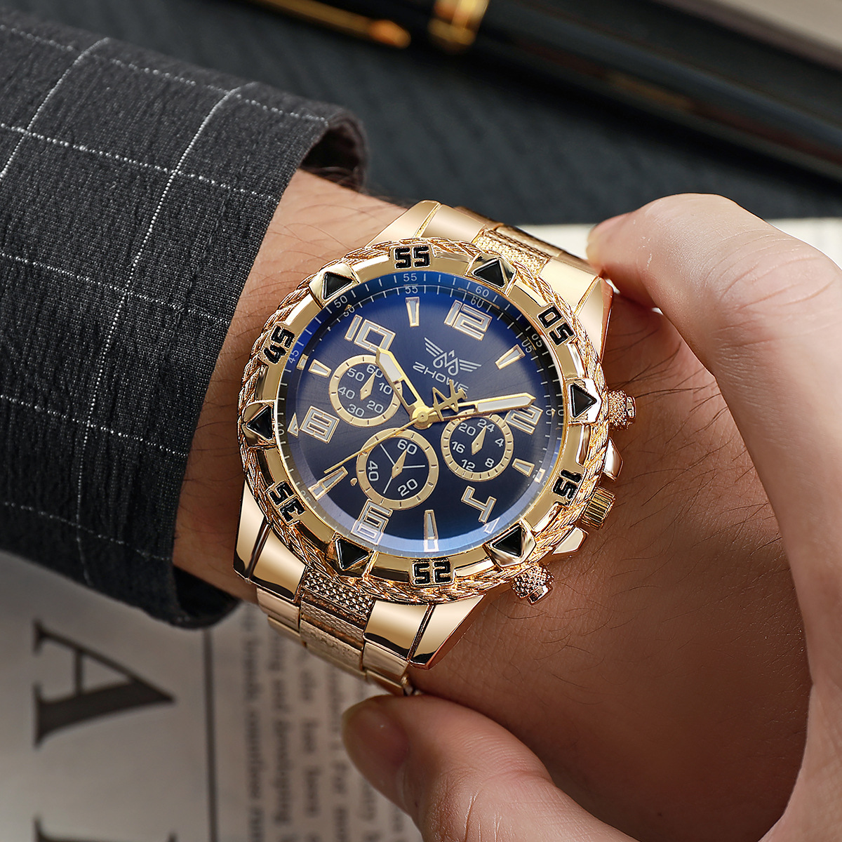 Herenhorloges Luxe merkhorloges voor heren Mode Luxe eenvoudig polshorloge Zakelijk Volledig stalen sport Mannelijke klok