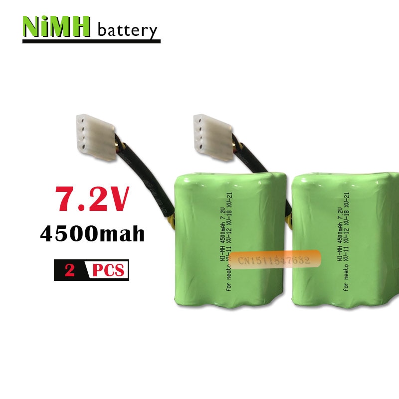2 pièces 7.2v 4500mAh batterie pour Neato XV-21 XV-11 XV-14 XV-15 pièces d'aspirateur robot neato xv batterie signature pro