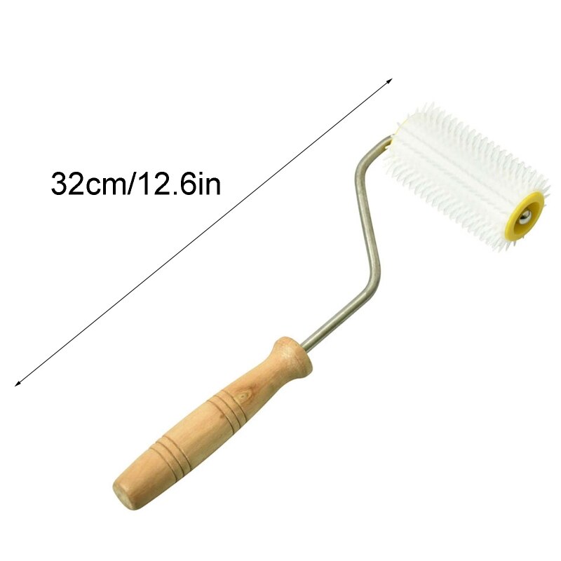 Honey Extractor Extracting Tool with Wooden Handle Beekeeping Bee Comb E7CB