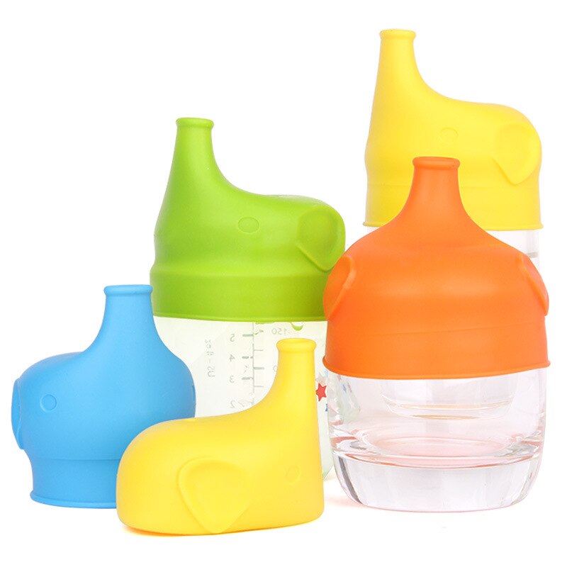 Silicone Sippy Lids for Baby Drinking Converts Any Cup or Glass to a Cup Makes Drinks Spillproof