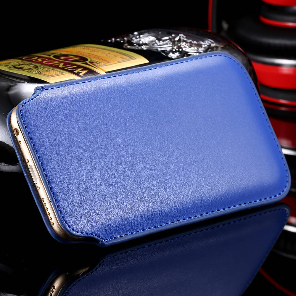 NORTHFIRE 5.5 pouces universel téléphone sac étui pour Huawei P30 Pro PU cuir étuis pour Xiaomi Mi9 luxe affaires Vintage pochette: blue