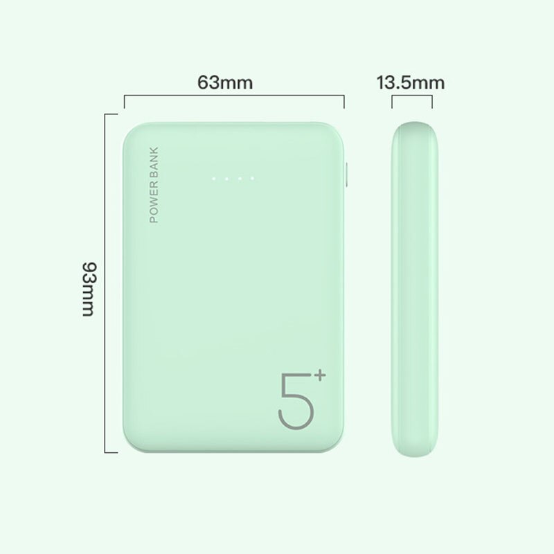 Caricabatterie portatile 5000mAh mini caricabatterie esterno 2.1A caricabatterie rapido per telefono Poverbank per telefono cellulare intelligente