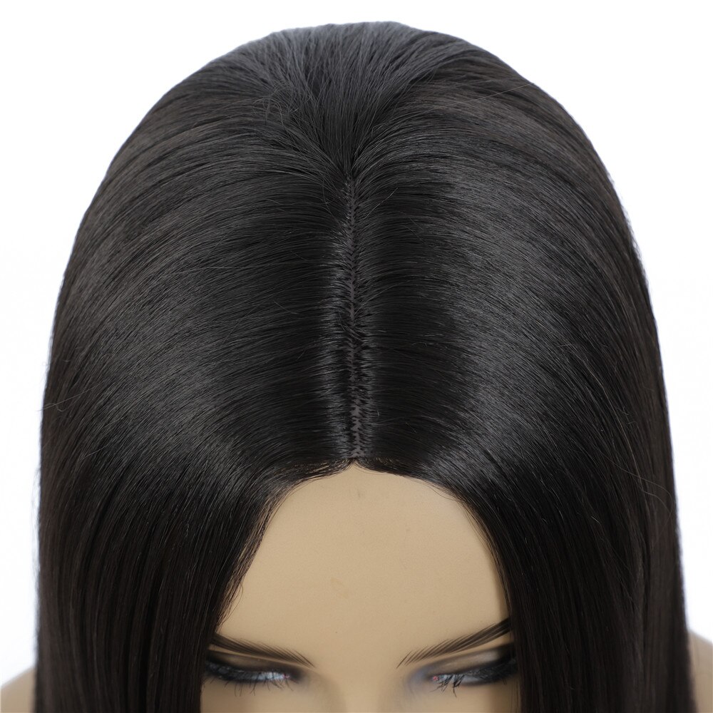 Short Bob Synthetic Hair Wigs For Black Women Shoulder Length Natural Black Hairstyle Heat Resistant Machine Made Wig X-TRESS