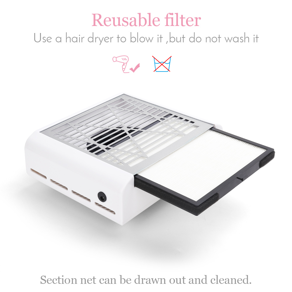 40W Sterke Power Nail Dust Collector Nail Fan Art Salon Zuig Dust Collector Machine Stofzuiger Fan