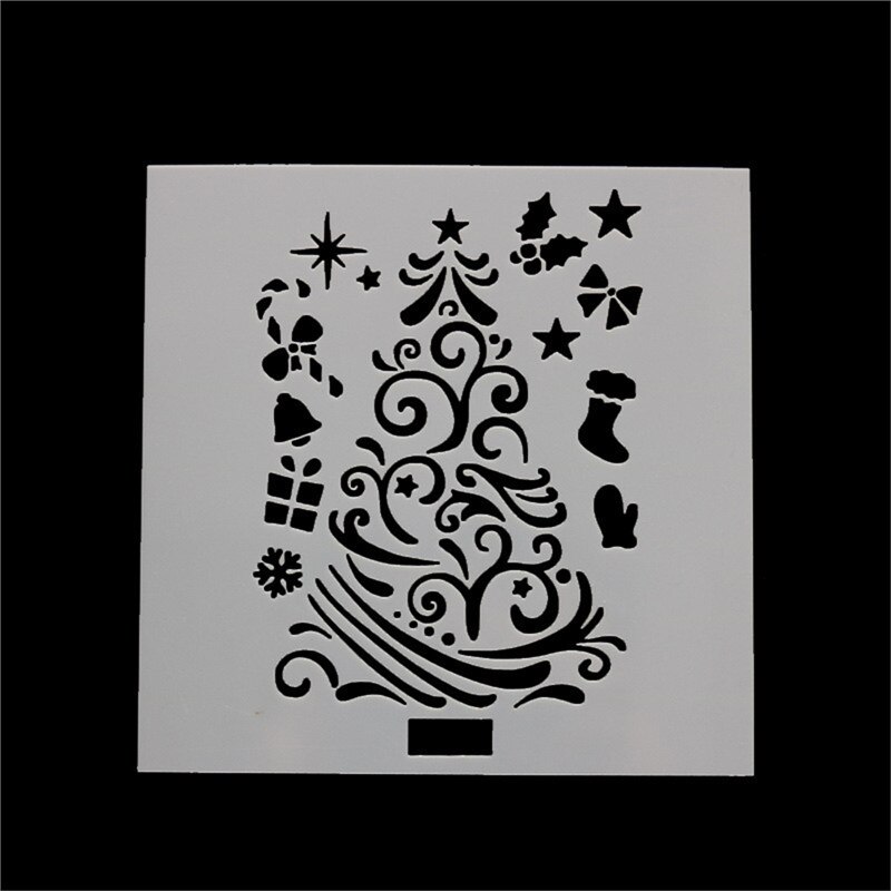 1pc Stencils DIY Merry Christmas Decorations for Home Drawing Cut Template Kids Painting Album Scrapbooking Stationery Supplies: 2