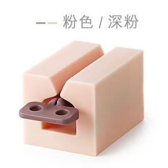 1Pc 4 Colors Home Plastic Toothpaste Tube Squeezer Easy Dispenser Rolling Holder Bathroom Supply Tooth Cleaning Accessories: Pink