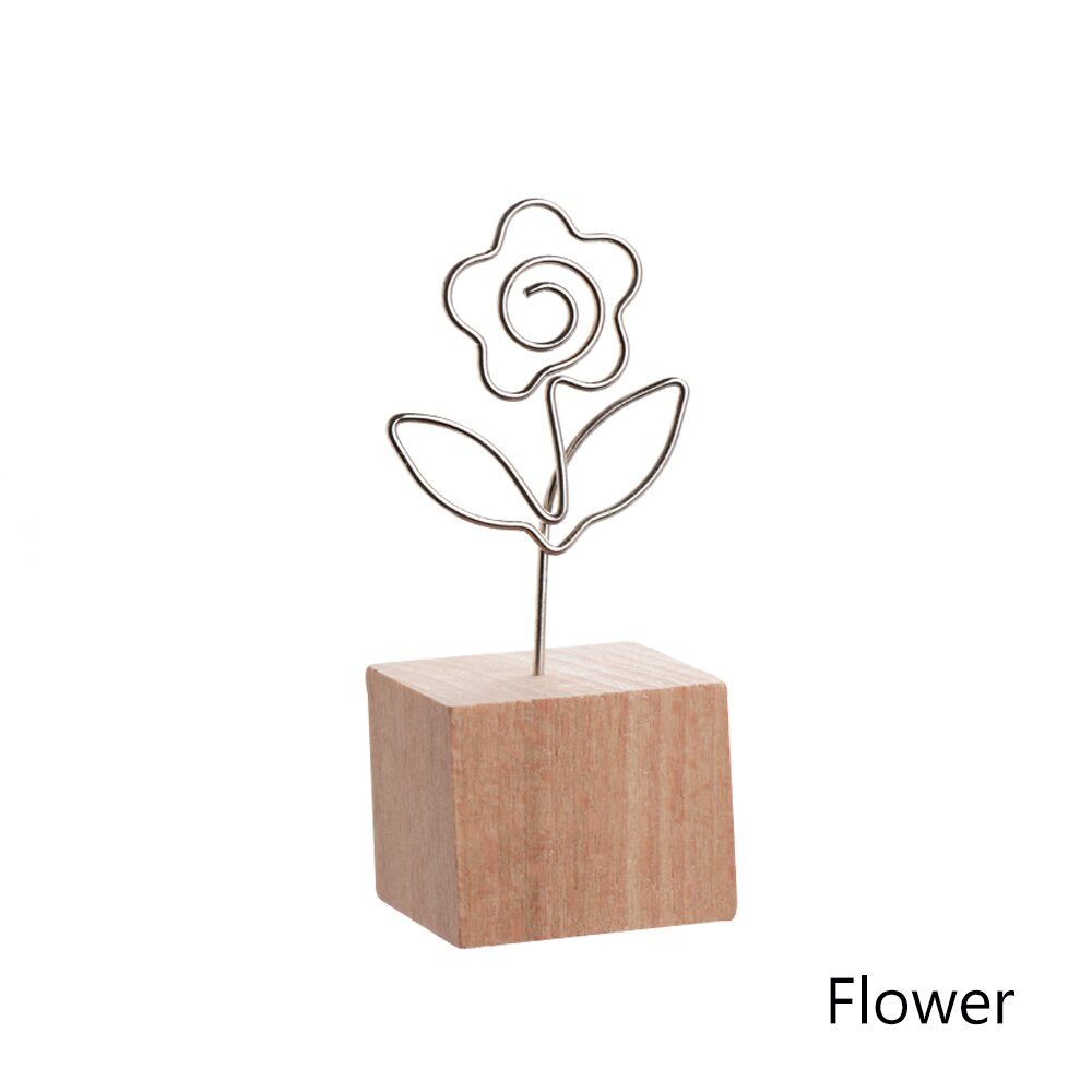Heart Cat Wooden Photo Clip Memo Name Card Pendant Holder Note Articles Picture Frame Table Number Wedding Photo Holder