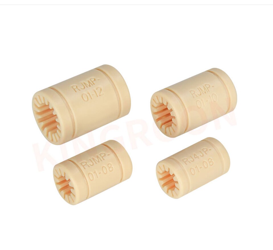 1 stk rjmp -01-08 solid polymer  lm8uu lineært lejer 8mm aksler cnc plast bøsning reprap medel til 3d printer dele
