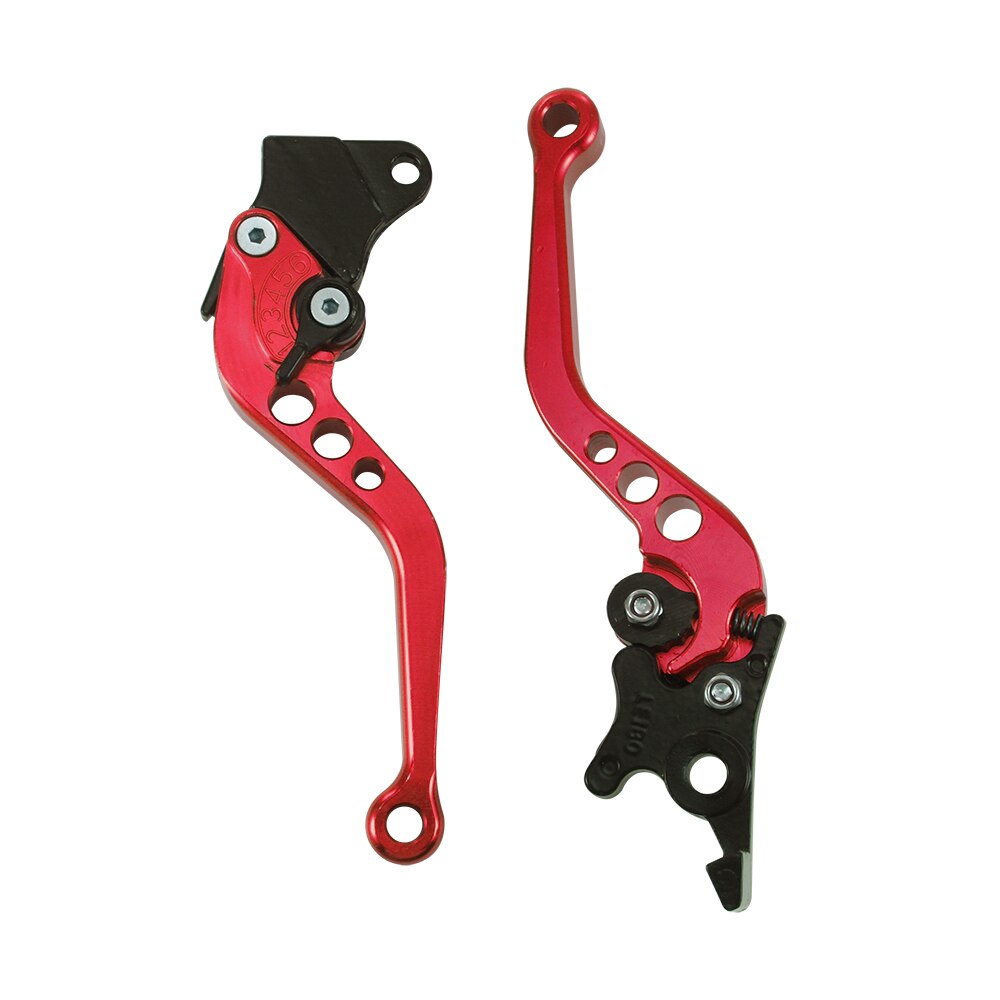2 uds. De manija de freno de motocicleta, manija de palanca de freno de embrague de aleación CNC para motocicleta, ajuste de para modificación de motocicleta: Rojo