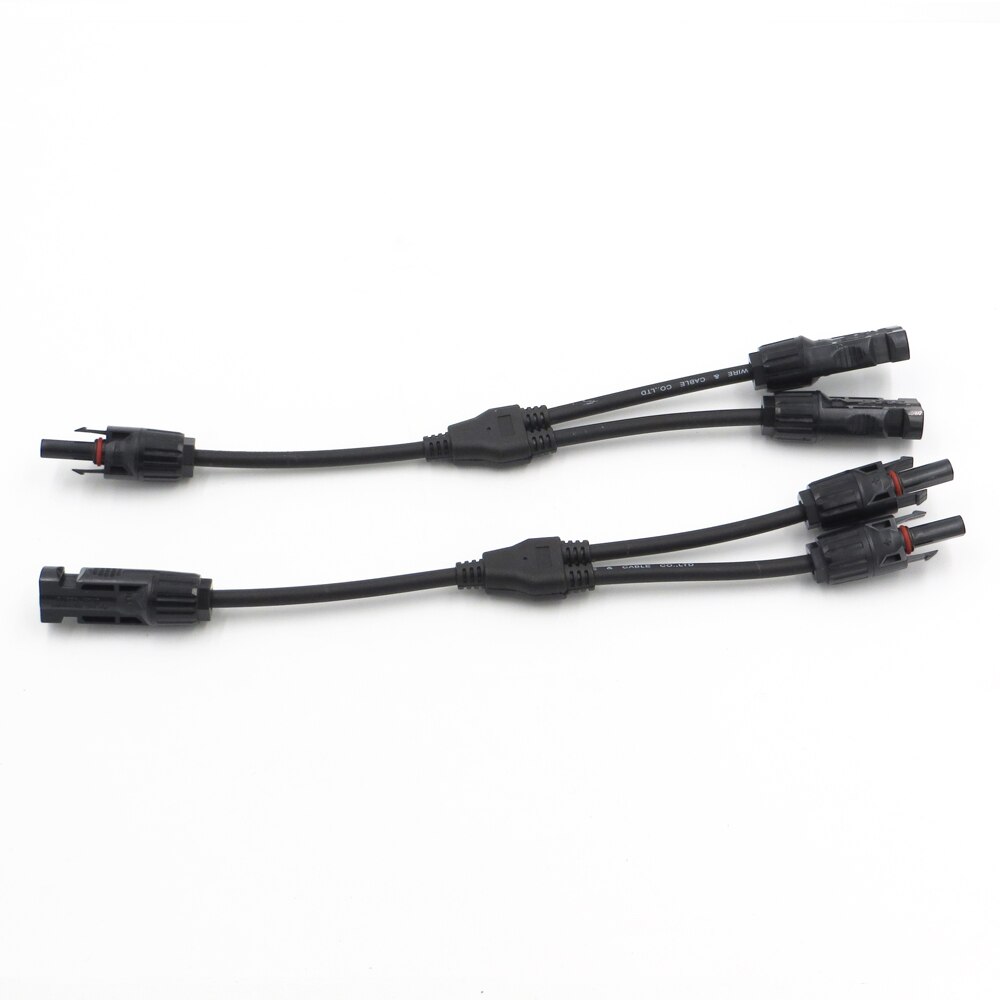 1pair 2Y Branch parallel connection 30A 1000V Electrical Solar Connector Photovoltaic solar Panel Cable Wire Connector