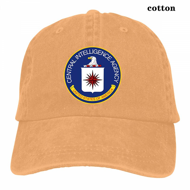 CIA Central Intelligence Agency USA Baseball cap men women Trucker Hats adjustable cap: 3-Natural