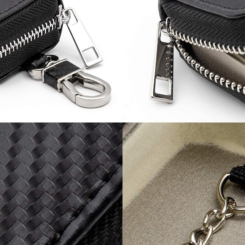 Faraday Bag for Car Key Fob Signal Blocking Pouch Signal Blocker Key Protector Shielding Bag RFID Key Bag Anti-Theft Case Pouch