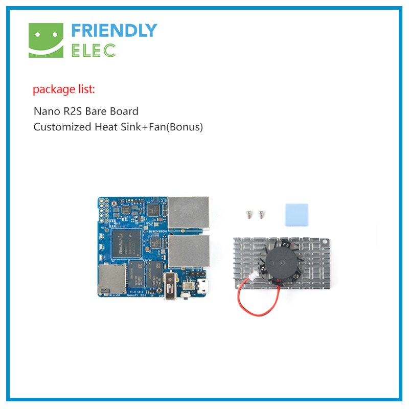 NanoPi R2S OpenWrt system RK3328 mini router dual gigabit port 1GB große speicher: Rollen Sie 1 zusammen