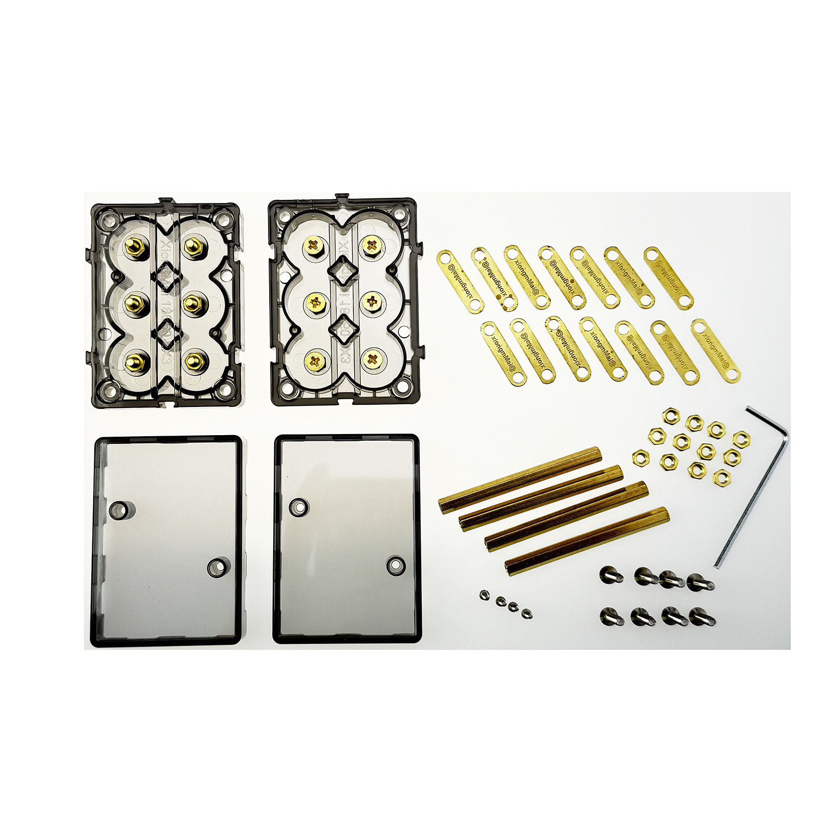 Batterijhouder voor 18650/21700 Batterijen - Splicebare DIY Kit voor 12V/24V/48V Energieopslag - Hoge Stroom Ondersteuning: Wit