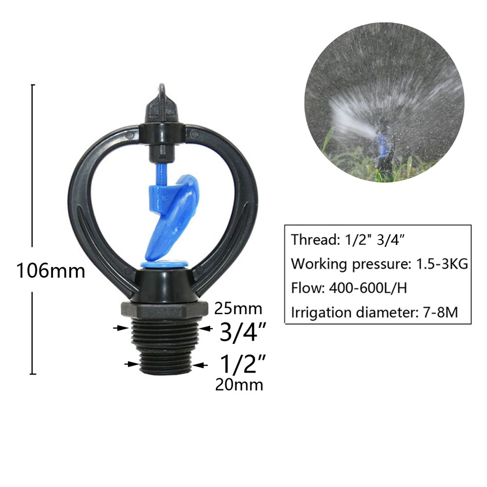 Garden Irrigation Double Outlet Rocker Nozzle 360 ... – Grandado