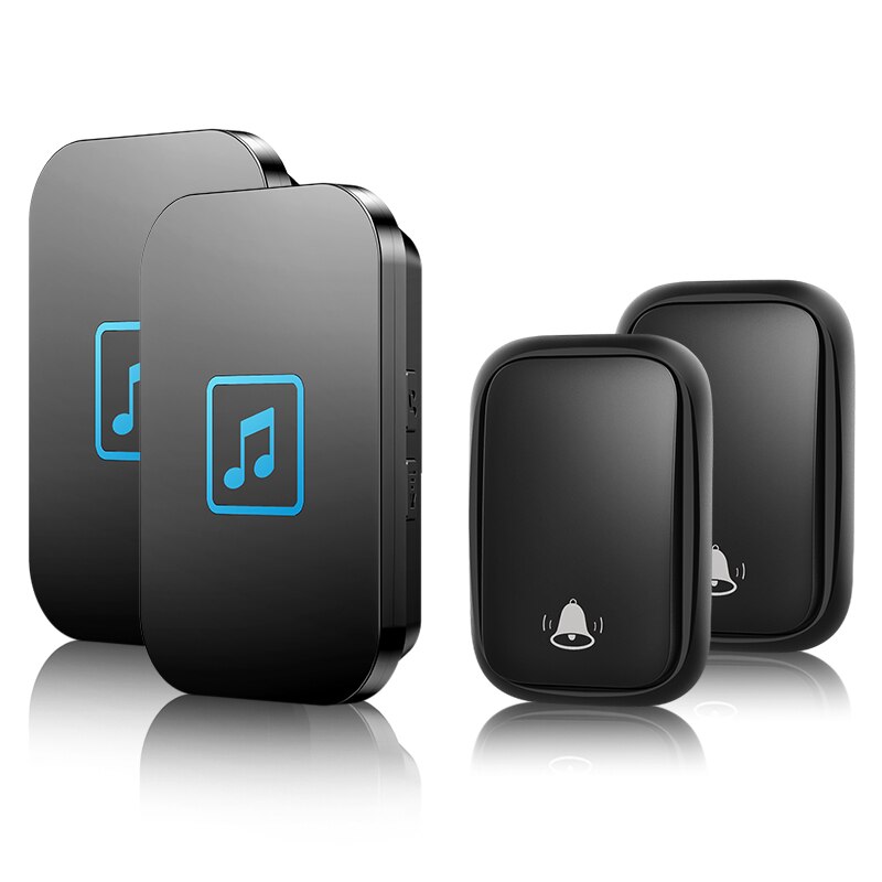 Cacazi Waterdicht Self-Aangedreven Home Draadloze Deurbel 150M Remote Geen Batterij Knop Us Eu Uk Au Plug Ontvanger call Ring Bell